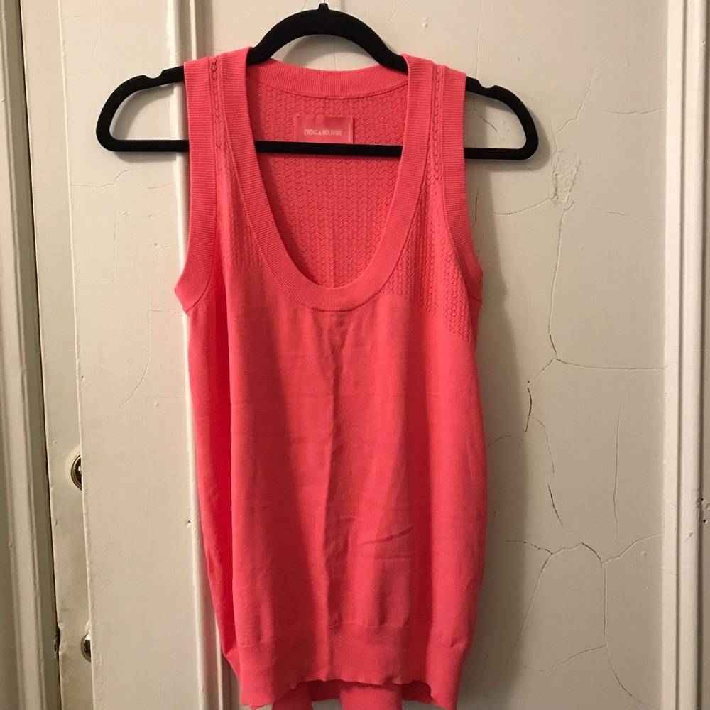 Zadig & Voltaire pink sleeveless top
